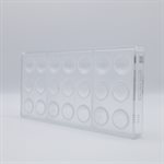 POLYCARBONATE MOLD SPHERE RIBBED 27.5X13.5X2.4CM