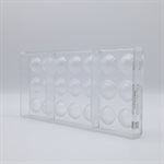 POLYCARBONATE MOLD SPHERE RIBBED 27.5X13.5X2.4CM