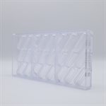 POLYCARBONATE MOLD BAR WITH LINE 27.5X13.5X2.4CM