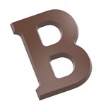 POLYCARBONATE MOLD LETTER B 135 GR 27.5X13.5X2.4CM