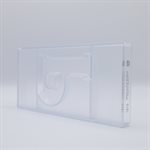 POLYCARBONATE MOLD LETTER P 135 GR 27.5X13.5X2.4CM