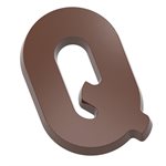 POLYCARBONATE MOLD LETTER Q 135 GR 27.5X13.5X2.4CM