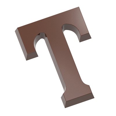 POLYCARBONATE MOLD LETTER T 135 GR 27.5X13.5X2.4CM