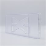 POLYCARBONATE MOLD LETTER X 135 GR 27.5X13.5X2.4CM