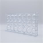 POLYCARBONATE MOLD HALF SPHERE 27.5X13.5X2.4CM