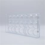POLYCARBONATE MOLD LENS 27.5X13.5X2.4CM