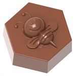 POLYCARBONATE MOLD BEE ON HEXAGON 27.5X13.5X2.4CM