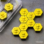 POLYCARBONATE MOLD BEE ON HEXAGON 27.5X13.5X2.4CM