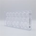 POLYCARBONATE MOLD BEE ON HEXAGON 27.5X13.5X2.4CM