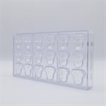 POLYCARBONATE MOLD PANDA 27.5X13.5X2.4CM