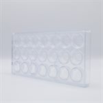 CHOC. MOULD PRALINE CROWN 27.5X13.5X2.4CM