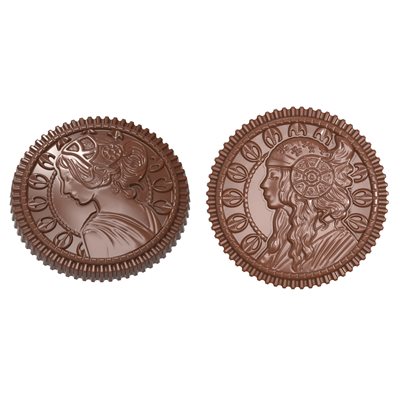 CHOC. MOULD CARAQUE VENUS & DIANA 27.5X13.5X2.4CM