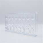 CHOC. MOULD EGG CRYSTAL 27.5X13.5X2.4CM