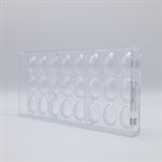 CHOC. MOULD EGG CRYSTAL 27.5X13.5X2.4CM