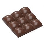 CHOC. MOULD TABLET SQUARE SPHERE 27.5X13.5X2.4CM