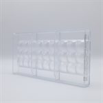 CHOC. MOULD TABLET SQUARE SPHERE 27.5X13.5X2.4CM