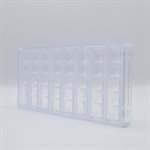 CHOC. MOULD BAR SQUARE SPHERE 27.5X13.5X2.4CM