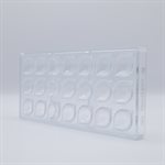 CHOC. MOULD PRALINE CURVE 27.5X13.5X2.4CM