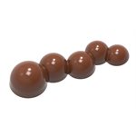 CHOC. MOULD DEMI-SPHERE BAR 27.5X13.5X2.4CM