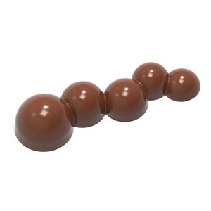 CHOC. MOULD DEMI-SPHERE BAR 27.5X13.5X2.4CM