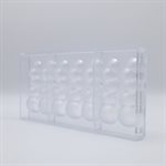 CHOC. MOULD DEMI-SPHERE BAR 27.5X13.5X2.4CM