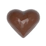 POLYCARBONATE MOLD HEART FACET DOUBLE