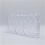 POLYCARBONATE MOLD HEART FACET DOUBLE