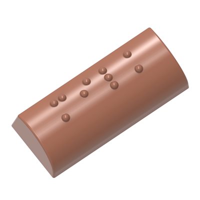 POLYCARBONATE MOLD BRAILLE PRALINE "MILK"
