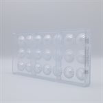 POLYCARBONATE MOLD HALF SPHERE PLEATED