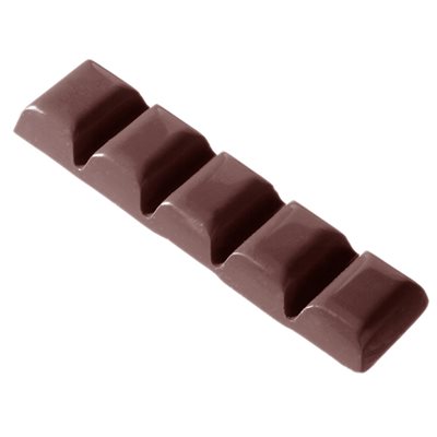 POLYCARBONATE MOLD BAR 5 BLOCKS 27.5X17.5X2.4CM