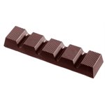POLYCARBONATE MOLD BAR STRIPED 27.5X17.5X2.4CM