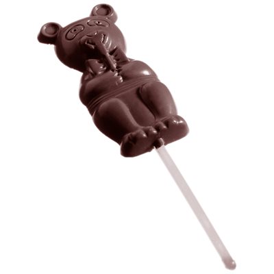 POLYCARBONATE MOLD BEAR ON STICK 27.5X17.5X2.4CM