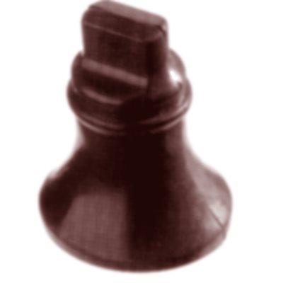 POLYCARBONATE MOLD HALF BELL LARGE 27.5X17.5X2.8CM