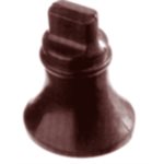 POLYCARBONATE MOLD HALF BELL LARGE 27.5X17.5X2.8CM