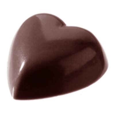 POLYCARBONATE MOLD HEART CARAQUE 27.5X17.5X2.4CM
