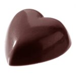 POLYCARBONATE MOLD HEART CARAQUE  27.5X17.5X2.4CM