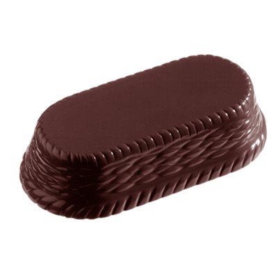 POLYCARBONATE MOLD OVAL BASKET 27.5X17.5X2.4CM