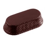 POLYCARBONATE MOLD OVAL BASKET 27.5X17.5X2.4CM