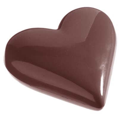 POLYCARBONATE MOLD HEART 27.5X17.5X2.4CM