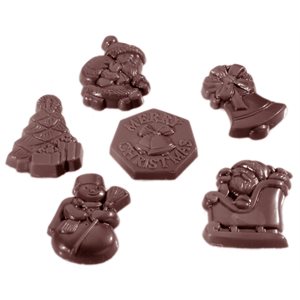 POL.MLD CARAQUE XMAS GARNISH 6 FIG 27.5X17.5X2.4CM