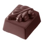 POLYCARBONATE MOLD PRALINE LEAF 27.5X17.5X2.4CM