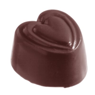 POLYCARBONATE MOLD HEART 4X8 27.5X17.5X2.4CM