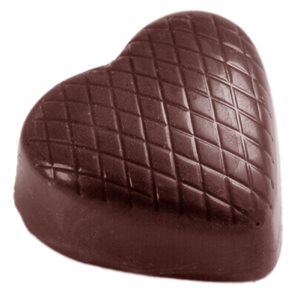 POLYCARBONATE MOLD HEART SHADED 27.5X17.5X2.4CM