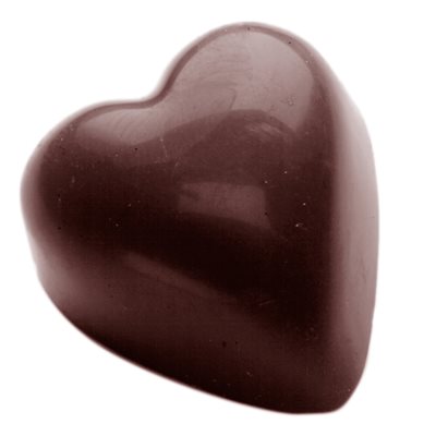 POLYCARBONATE MOLD HEART 27.5X17.5X2.4CM