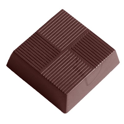 POL.MLD SQUARE WITH LINES 27.5X17.5X2.4CM