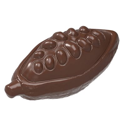 CHOC. MOULD COCOABEAN OPEN 27.5X17.5X2.4CM