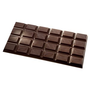 CHOC. MOULD TABLET COCOA BEAN 27.5X17.5X2.4CM