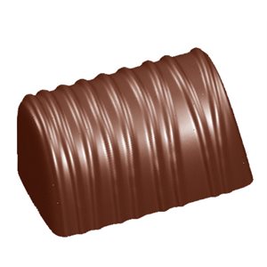 CHOC. MOULD BUCHE WITH STRIPES 27.5X17.5X2.4CM