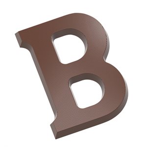POLYCARBONATE CHOCOLATE MOULD LETTER B 135G