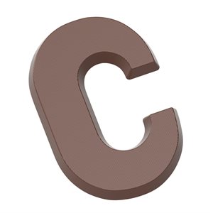 POLYCARBONATE CHOCOLATE MOULD LETTER C 135G